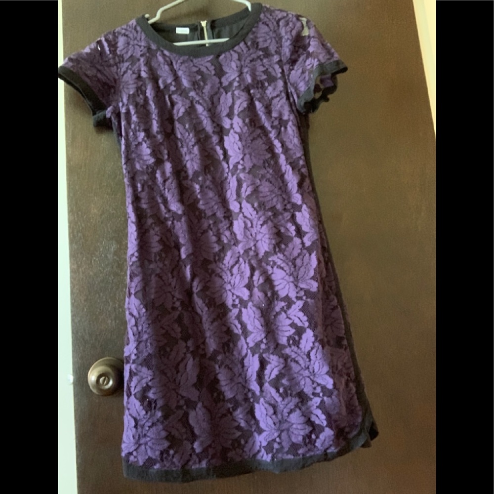 Donna Morgan Purple and Black Dress